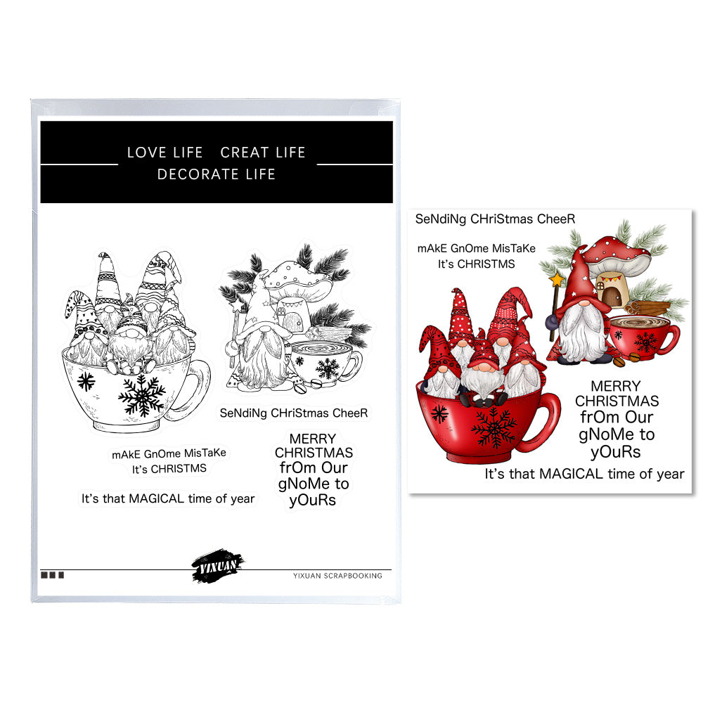 Christmas Gnome Mug Set Silicone