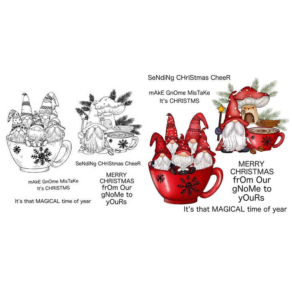 Christmas Gnome Mug Set Silicone