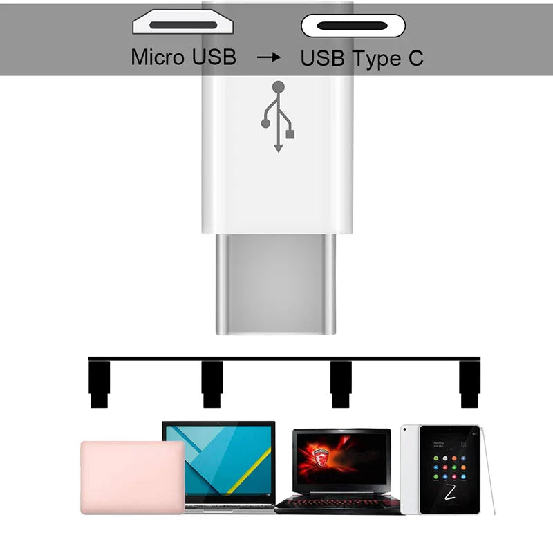 2pcs Micro USB Female To Type C Male Adapter for Xiaomi