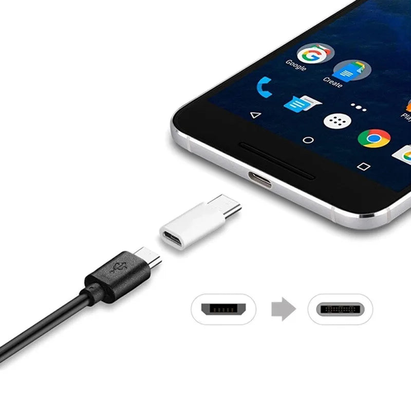 2pcs Micro USB Female To Type C Male Adapter for Xiaomi