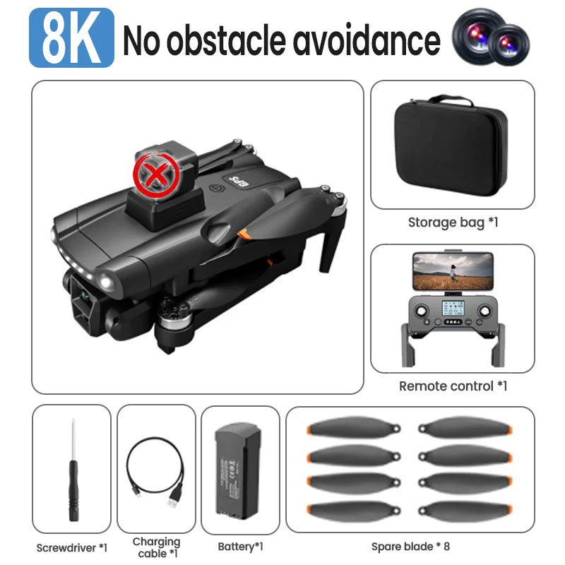 Xiaomi V198GPS Drone ESC 8K Professional HD Camera Brushless - Goshen Delightful Superstore