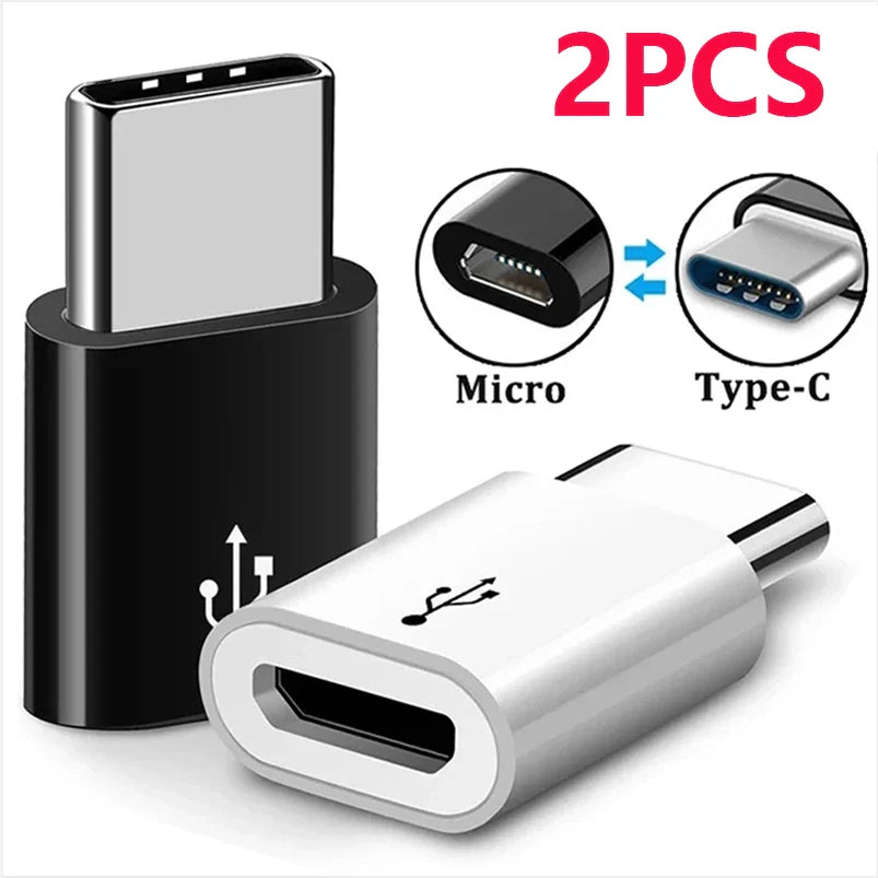2pcs Micro USB Female To Type C Male Adapter for Xiaomi