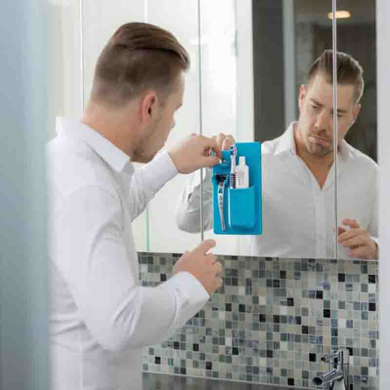 A Silicone Shower Organizer That Sticks To Your Wall - Goshen Delightful Superstore