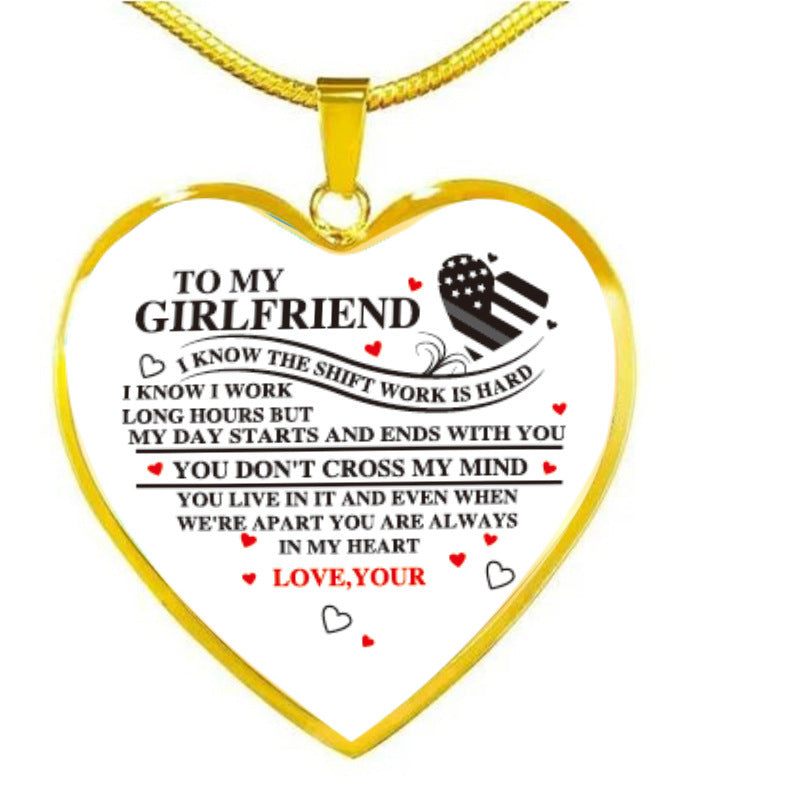 Daughter neck chain pendants Mother's Day Thanksgiving necklaces jewelry - Goshen Delightful Superstore