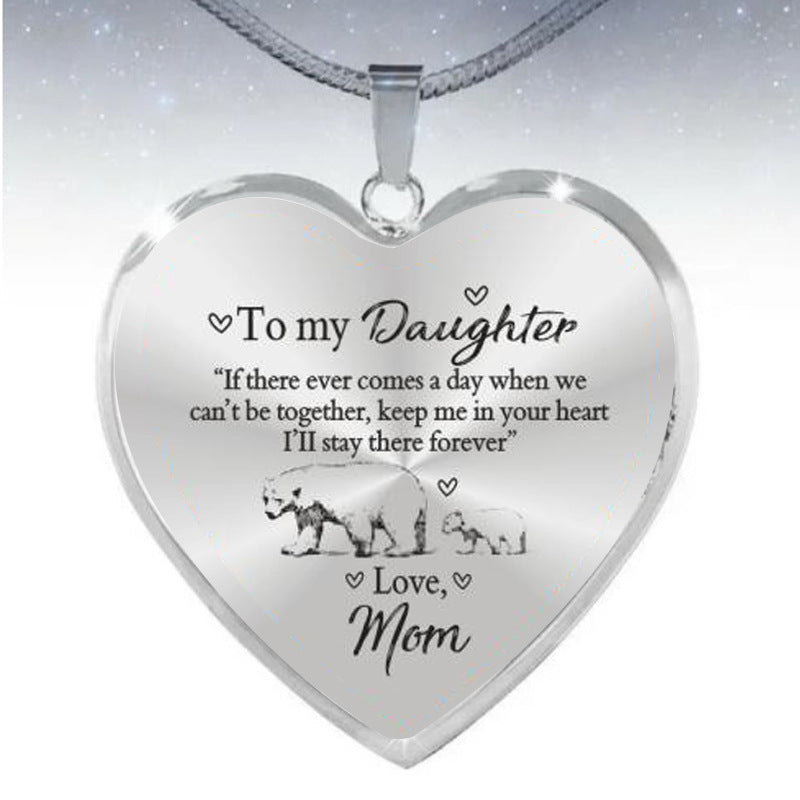Daughter neck chain pendants Mother's Day Thanksgiving necklaces jewelry - Goshen Delightful Superstore