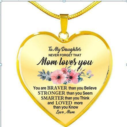 Daughter neck chain pendants Mother's Day Thanksgiving necklaces jewelry - Goshen Delightful Superstore