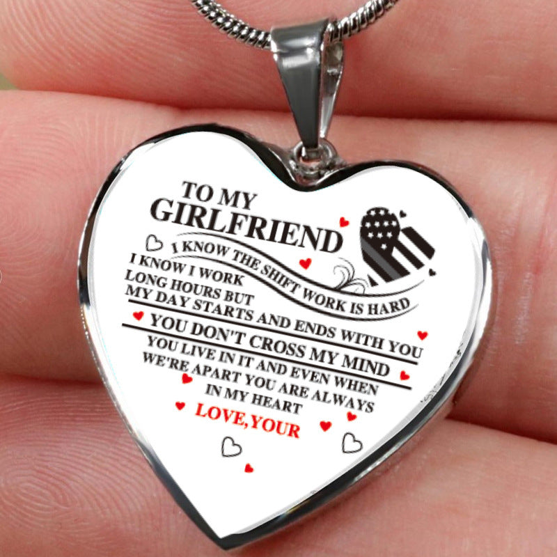 Daughter neck chain pendants Mother's Day Thanksgiving necklaces jewelry - Goshen Delightful Superstore