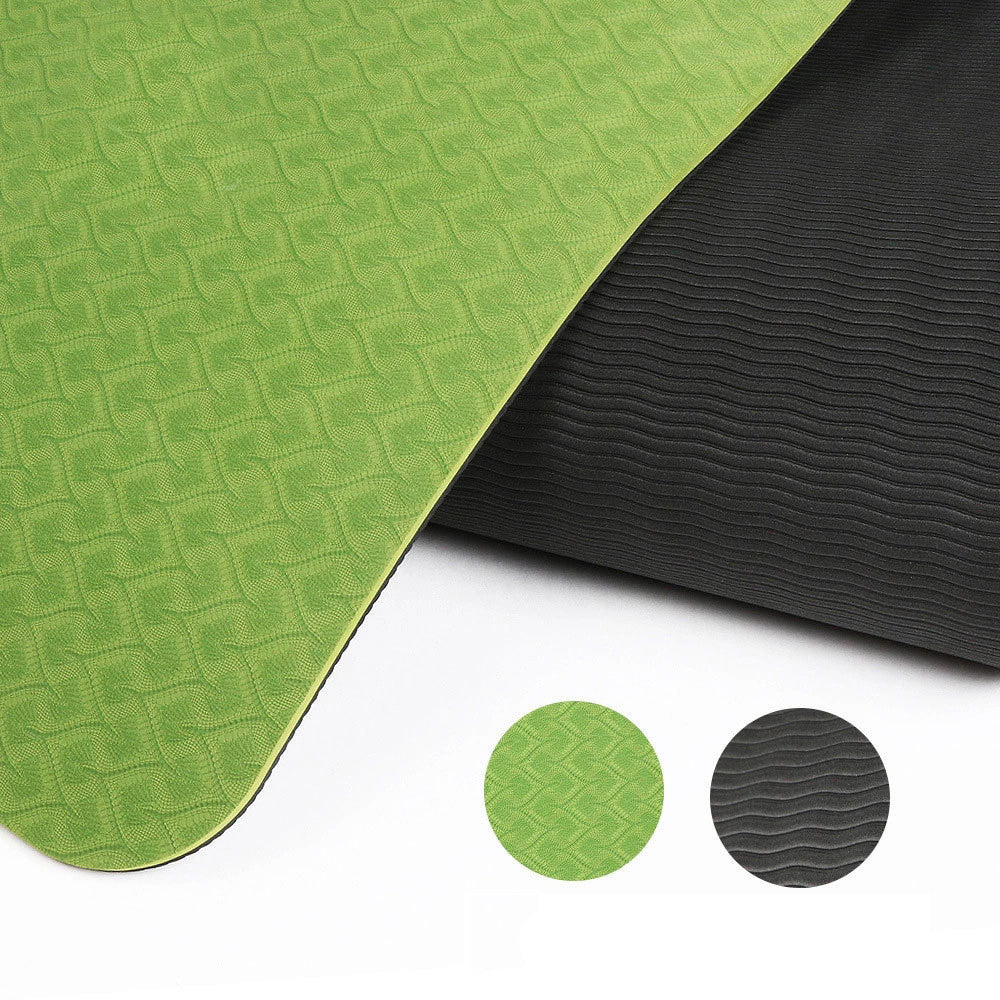 Yoga Mat Two-Color 6Mm Posture Line Yoga Mat Fitness Mat - Goshen Delightful Superstore